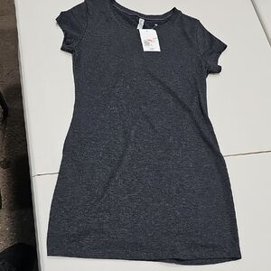 Forever 21 Gray Flutter Sleeve Casual Dress